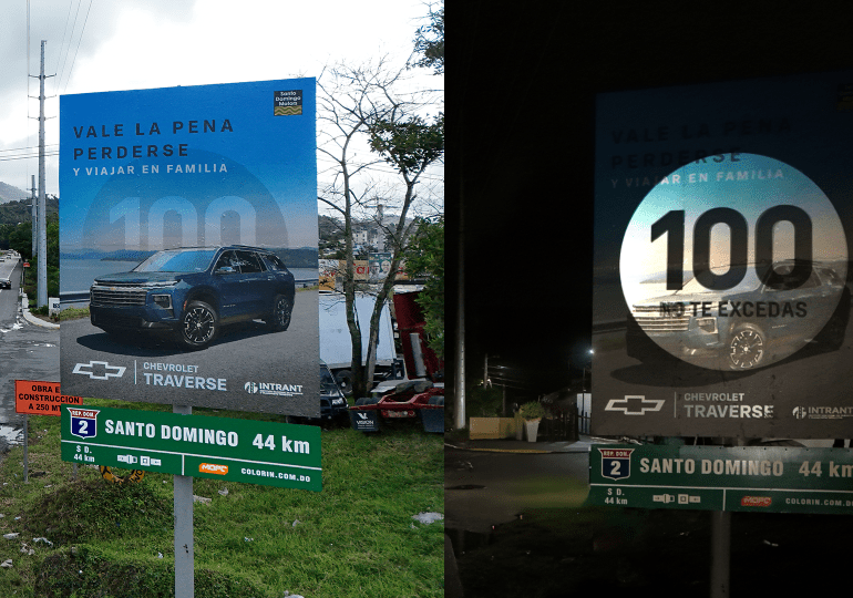 En este momento estás viendo Santo Domingo Motors transforma vallas publicitarias de Chevrolet en señales de tránsito