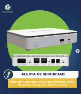 Lee más sobre el artículo Pro Consumidor informa sobre retiro del mercado dominicano el 35 Lithium PoE UPS & USB-C power bank