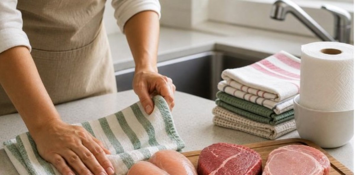 En este momento estás viendo La toalla de cocina: un pequeño hábito que puede prevenir contaminación